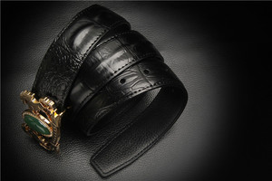 Cinturón de Cuero Vacuno con Hebilla Occidental de Piedra Atate de 3.8 cm de Ancho, Cinturón para Hombre - Product Image 4
