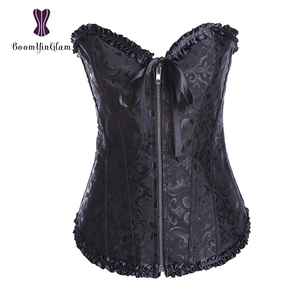 Pizzo con rifinitura Zip Design del sesso turco donne foto corsetto Sexy