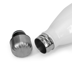 500Ml Thép Không Gỉ Thăng Hoa Trống Thể Thao Chai Nước Đôi Tường Bowling Bullet Shape Chân Không Cách Nhiệt Chai Trắng - Product Image 4