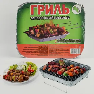 Precio bajo de jardín al aire libre Picnic Camping sin humo de Pan carbón instantáneo desechables de la parrilla de la barbacoa 2-3 personas Mini parrilla de barbacoa