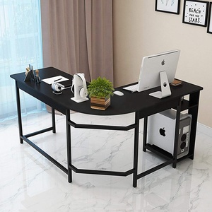 L Shaped Office Desk <strong>Computer</strong> Desk <strong>Table</strong> Personal Working <strong>Space</strong> Set With Wood Surface Board &amp; Steel Frame Support for Livingroom - Product Image 6