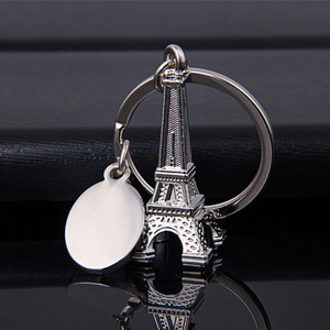 Biểu Tượng Tùy Chỉnh Pháp Tháp <span class=keywords><strong>Eiffel</strong></span> 3D Kim Loại Keychain Thời Trang Khuyến Mại Keyring & Carabiner Quà Tặng Lưu Niệm - Product Image 4