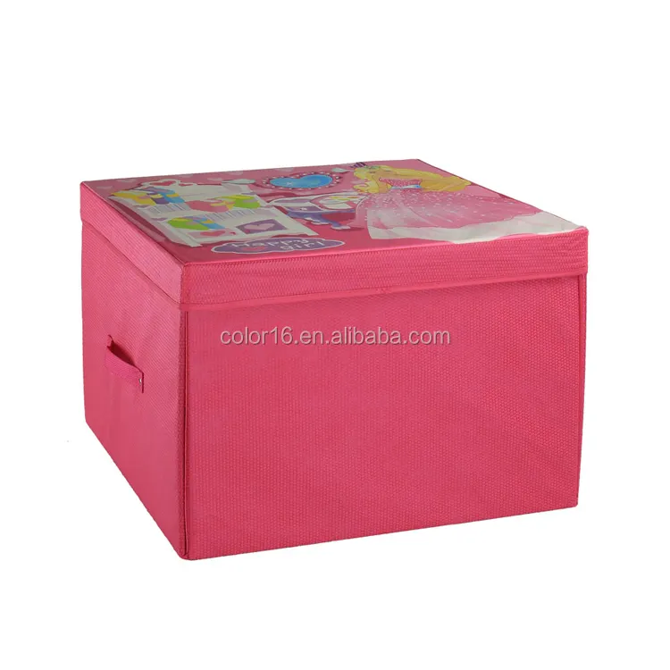 Wholesale Large Capacity Foldable Small Non-woven Toy Box Storage