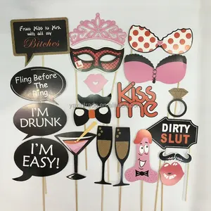 20pcs foto Booth Props-Noche de chicas juego de partido De gallina de la ducha nupcial favores de la boda, decoración