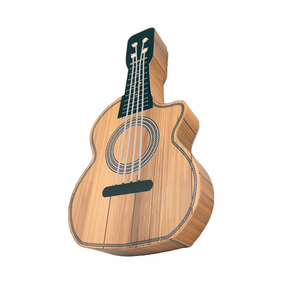 Boîte d'emballage personnalisée en forme de guitare, boîte-<span class=keywords><strong>cadeau</strong></span> en papier avec musique pour noël, 50 pièces - Product Image 5