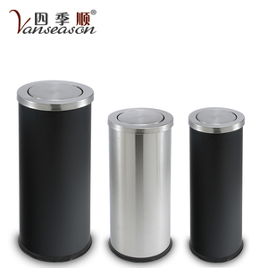 Sảnh Khách Sạn Thường Vụ Thép Không Gỉ Vòng Swing Top Nắp Thùng Rác - Product Image 2