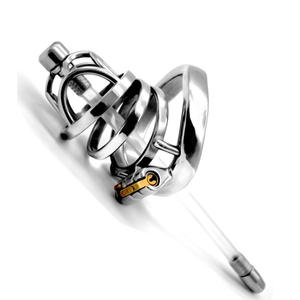 Ccrrk — <span class=keywords><strong>cage</strong></span> de pénis en métal avec anneau incurvé de 6.3cm, produits sexuels, dispositif de chasteté pour homme - Product Image 2