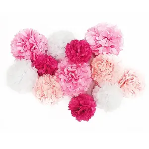 Groothandel Opknoping DIY Wedding Paper Party Decoratie Bloemen Pom Pom