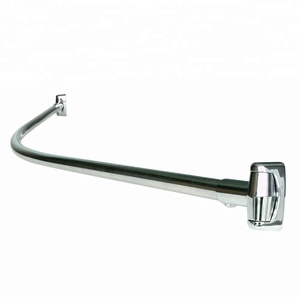 QJMAX High Quality Adjustable Stainless Steel Wall Mounted <strong>Curved</strong> <strong>Shower</strong> <strong>Curtain</strong> <strong>Rod</strong> - Product Image 4