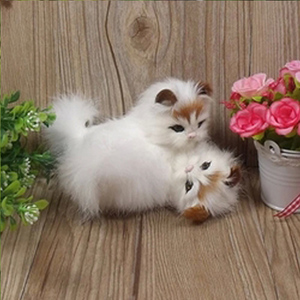 Imitate non padded Bengal kittens of rabbit fur plush cat toy - Product Image 4