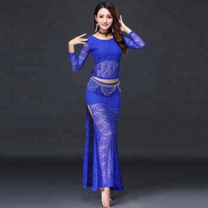Costume de danse du ventre pour femmes,, haut en dentelle, jupe longue, ensemble de vêtements de Club, de <span class=keywords><strong>Festival</strong></span> - Product Image 5