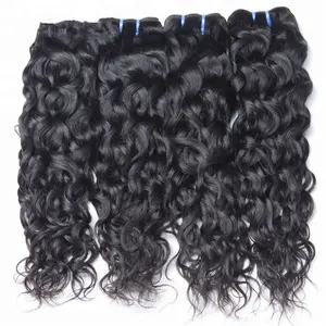 Wholesale top quality 10 a grade Brazilian fiber hair 30 inches dry pampas grass soprano beach natural wave 1b black bundles