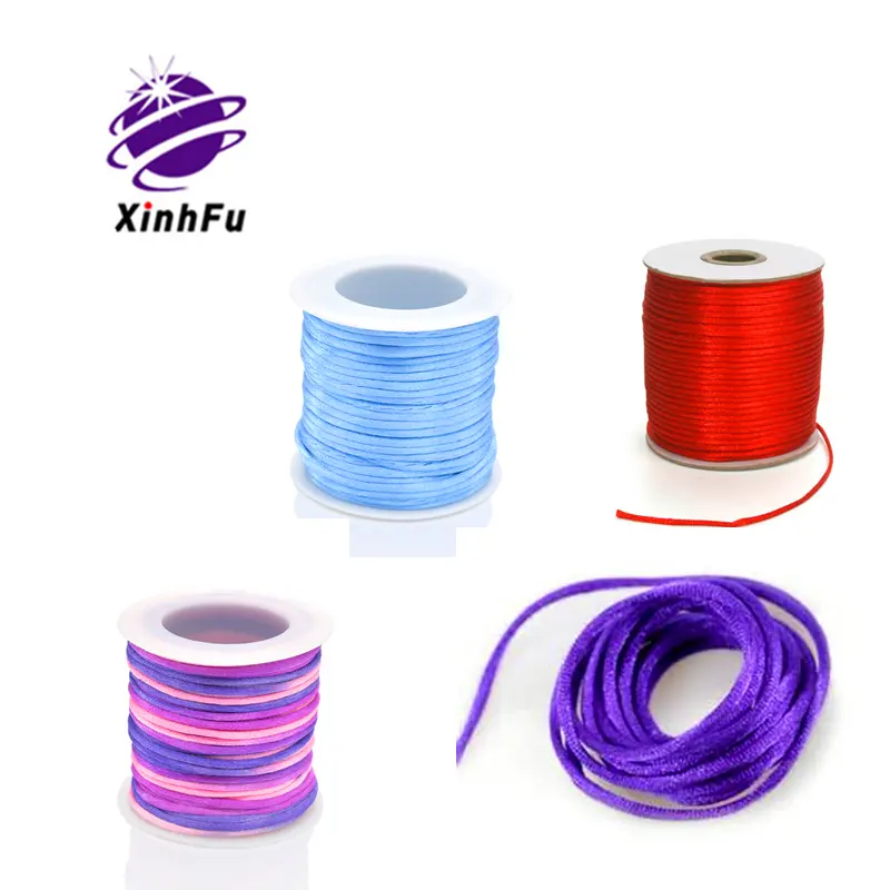 2mm round weave silk cord twisted rope