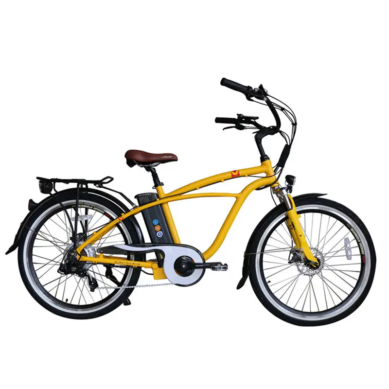 48V 500W Bafang Motor Beach Cruiser Fahrrad Elektro fahrrad mit Doppels ch eiben bremsen und LCD-Display