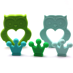 Regalos de navidad Baby Teether <span class=keywords><strong>caramelo</strong></span> corona silicona materiales para chupete Clips DIY lindo dentición Juguetes - Product Image 3