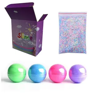 BX480 vente en gros de fournitures de Slime, conteneur de mastic, petite boule de Capsule avec balles en mousse eva, jouet anti-Stress pour enfants