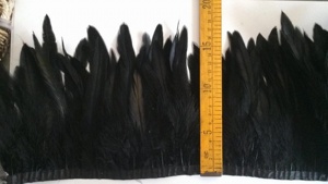 Frange de plumes de poulet noires en gros de Chine pour la vente - Product Image 3