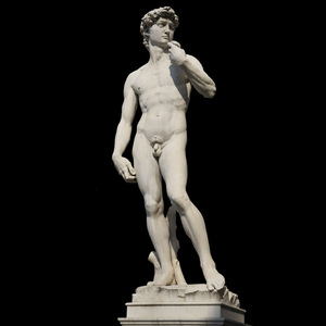Estatua de David de piedra de mármol blanco, tamaño real, estatua antigua a la venta - Product Image 5