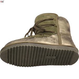 AN-CF-122 Trasporto Campioni Reale di Lana di Alta Qualità di Vendita Calda Delle Donne di Inverno <span class=keywords><strong>Stivali</strong></span> Da Neve Scarpe di Cuoio Del Faux - Product Image 3