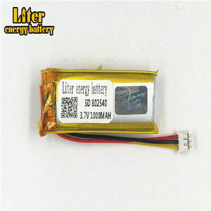 Stecker 2,0-<span class=keywords><strong>3</strong></span> P <span class=keywords><strong>3</strong></span>,7 V 802540 1000 mah Hohe qualität li-ion polymer batterie für kleine maschine - Product Image 2
