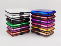 Dompet Kartu Logam Aluminium Berwarna, Tahan Air, untuk Kartu Bisnis, ID, dan Kredit, Cocok untuk Pria dan Wanita