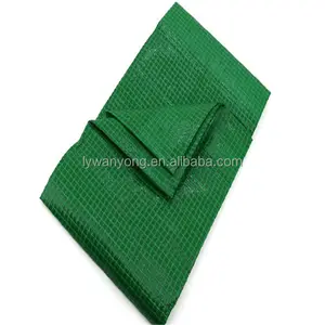 green pe recycled plastic canvas fabric tarpaulin good quality factory price