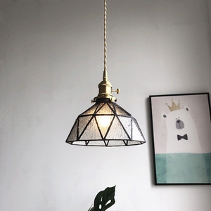 Paralume in Vetro Colorato Antico con Supporto in Ottone per Lampadario - Product Image 4
