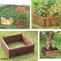 Bac à plantes rectangulaire surélevé en gros, style chinois, imperméable, revêtement poudré, écologique, pour aménagement de jardin et jardinière