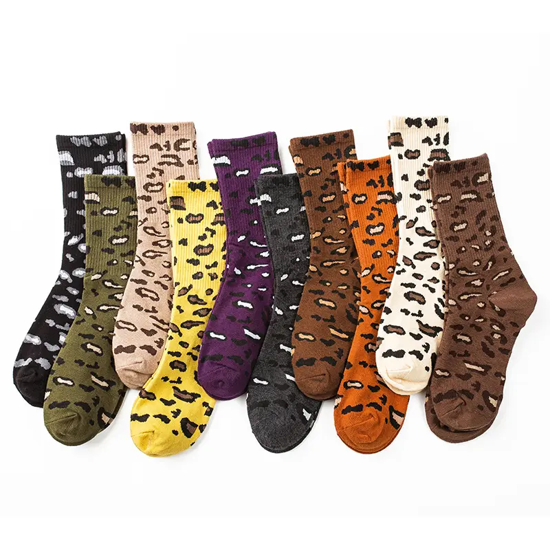 Calcetines de algodón con estampado de animales para mujer, calcetín informal retro, 10 colores