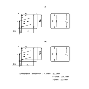 JQC3F(T73)24V Mini 24V PCB-Relais 4-polig 15A 10A SPST T73 Relais - Product Image 5