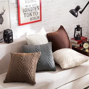 VX Acrylic Decoration Luxury Baby Children's Knot Knit Crochet Throw Knitted Cushion Wool Pillow Case Cover