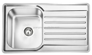 Au-dessus du Comptoir En Acier Inoxydable Simple Bol <span class=keywords><strong>Évier</strong></span> De Cuisine Avec Égouttoir GR-648 - Product Image 6