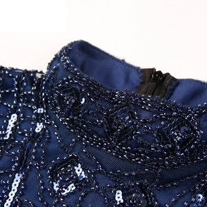Vendita calda abbigliamento Casual colletto alto opera d'arte alla moda manica <span class=keywords><strong>lunga</strong></span> con cerniera <span class=keywords><strong>giacca</strong></span> uniforme da donna con <span class=keywords><strong>paillettes</strong></span> - Product Image 3