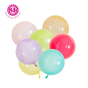 Balões bobo de 18 polegadas, material multicolorido de TPU, decoração de festa de aniversário de alta qualidade, balão bobo transparente pastel