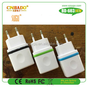 Chine fournisseurs mobile téléphone es Portable chargeur avec <span class=keywords><strong>UE</strong></span> <span class=keywords><strong>plug</strong></span> 5 V 2.1A - Product Image 2