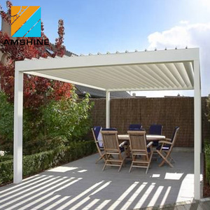 Pergola <span class=keywords><strong>de</strong></span> toit électrique avec commande à distance et stores rétractables pour l'ombrage du soleil - Product Image 4