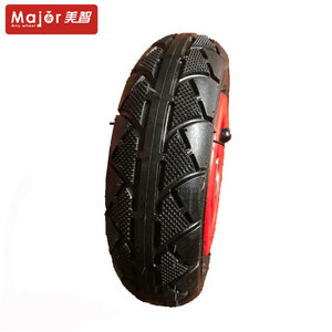 Rueda de goma neumática principal 6x2, carro de carro, rueda de <span class=keywords><strong>cochecito</strong></span> con llanta de plástico, garantía de 3 meses - Product Image 3