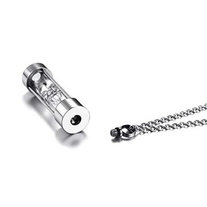 Kum saati kolye kremasyon çömleği takı çapraz kolye anıt urn Pet insan külleri <span class=keywords><strong>Keepsake</strong></span> kadınlar için erkekler + dolgu kitleri - Product Image 2