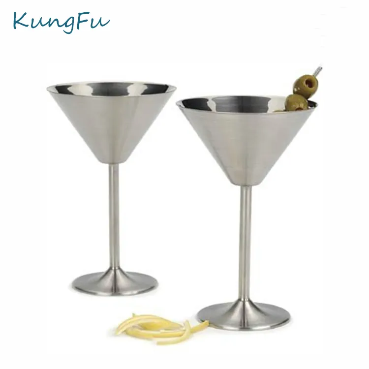 7oz 304 Stainless Steel Martini Glasses Wine glass Cocktail cups