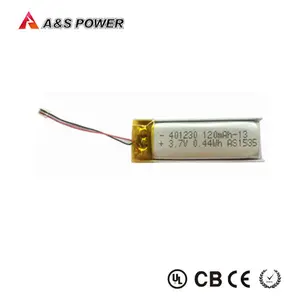 Kc証明書充電式401230リチウムpoバッテリー3.7ボルト120 mah用デジタル製品