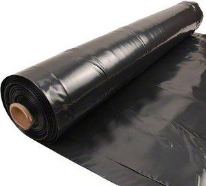 แผ่นพลาสติกพีอีกันน้ำฟิล์มโพลีสีดำใสทนทานขนาด20 'x 100' x 4ล้าน/6mil ตัดตามแบบ