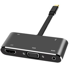 <span class=keywords><strong>USB</strong></span> C к <span class=keywords><strong>HDMI</strong></span> адаптер 4 K 5 в 1 Type-C <span class=keywords><strong>HDMI</strong></span>/VGA/Audio/USB3.0 порт + <span class=keywords><strong>USB</strong></span> C - Product Image 1