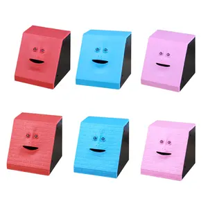 UCHOME Funny Eating Money Box Face Bank Coins Bank