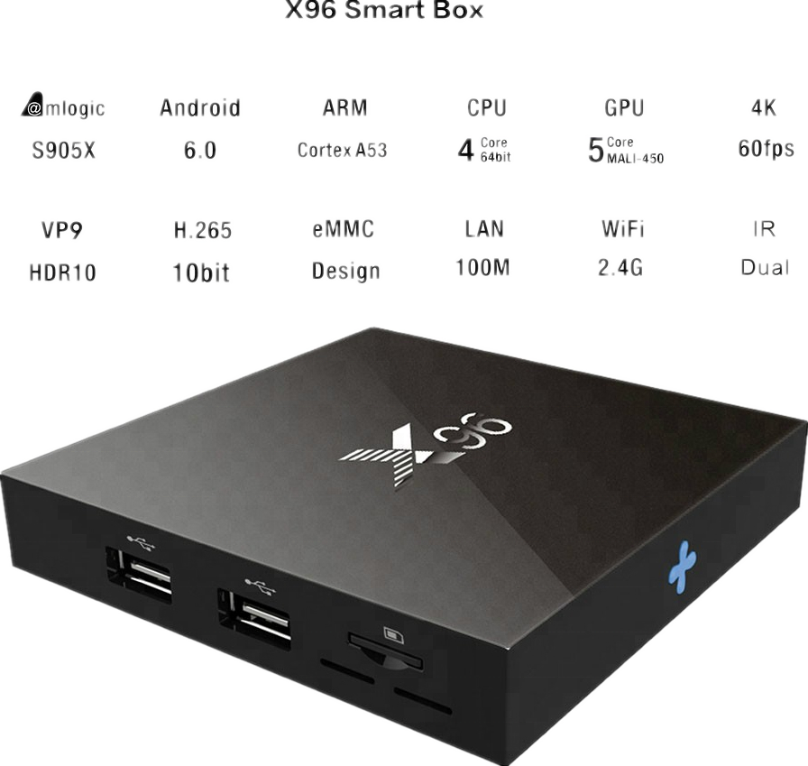 X96 mini 2.4g wifi TV BOX firmware 2 gb ram 16 gb rom mise à jour amlogic s905 mini x96 android tv