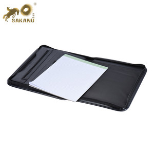 Chuyên nghiệp đa chức năng A4 PU da danh mục đầu tư Memo padfolio dây kéo kinh doanh tài liệu trường hợp Organizer nộp hồ sơ biểu tượng tùy chỉnh - Product Image 4