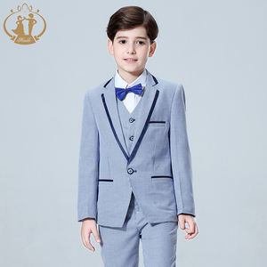 शादियों के लिए लड़कों औपचारिक सूट बच्चों प्रदर्शन पार्टी 3pcs टक्सेडो कपड़े सेट बच्चे जेंटलमैन कॉस्टयूम - Product Image 6