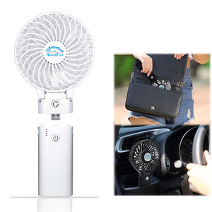 2018 USB Mini Fan Portable 2000mAh Rechargeable Macarons Handy Fan with Mirror for Travel - Product Image 1