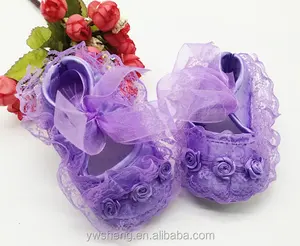 Cheap high quality toddler baby girls soft soles lace princess shoes in bulk