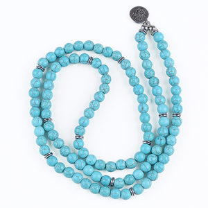 Collana di perle di <span class=keywords><strong>mala</strong></span> in pietra turchese 108 - Product Image 4