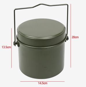 Chảo Màu Xanh Lá Thể Thao Săn Bắn Bằng Thiếc Tròn Tiện Dụng Có Tay Cầm Nắp Đậy Đĩa Độ Dày 1Mm 3 Trong 1 - Product Image 3